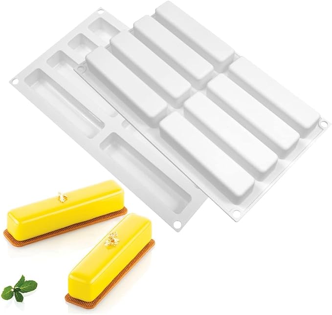 Long Square Shape Bar Mold Energy Bar Maker Silicone Mold for Ganache Jelly Caramels Cookies Pet Treats Baking Mold