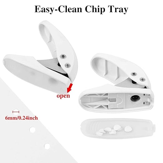Mini Hole Punch, 10 Sheet Punch Capacity, Single Ring Cute Handheld Hole Punch (2 White)