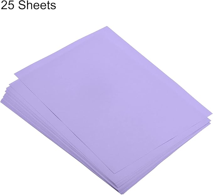 MECCANIXITY 25 Sheets Colored Copy Paper 8.5 x 11 Inch Printer Paper 80gsm Light Purple for Office Printing, Document Copying, Invitations, Forms, Art Projects