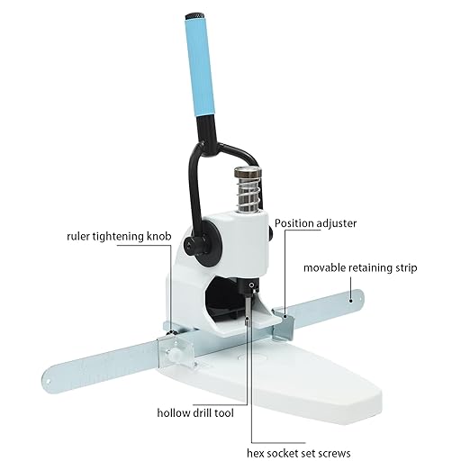 High Capacity Paper Hole Puncher, Manual Single Hole Punching Machine, Punches up to 300 Sheets for Home, Office or Schools Drill Diameter 3/4/8mm