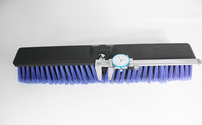 FRAXIR 2PCS Push Broom Head Outdoor Large Stiff Bristle Broom Head - Excellent Cleaning Performance - Easy Installation Broom Head(Blue, 18 inches)