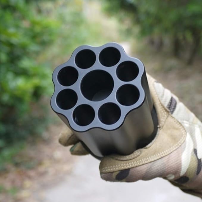 Rotating Revolver Pen Holder, Gun Cylinder Pen Holders, Favorite Pencil Holder and Perfect Stationery Supplies (Black)