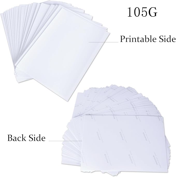 Sublimation Paper 100 Sheets Heat Transfer Paper 8.5x11 inch Compatible with Inkjet Sublimation Printer 105g
