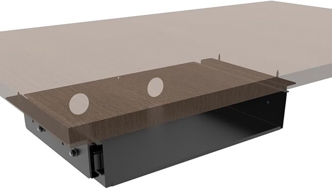 13 inch Under Desk Slide Out Storage Shelf, Sliding Under Desk Tray Drawer for Standing Desks, Workstations, Cabinet or Gaming