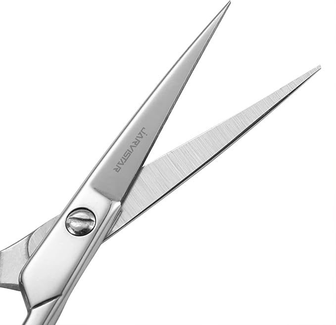 JARVISTAR 2 Pack Heavy Duty Fabric Scissors: Stainless Steel, Sharp Blades for Embroidery, Fabric Sewing, Leather Craft (4 & 8 inch)