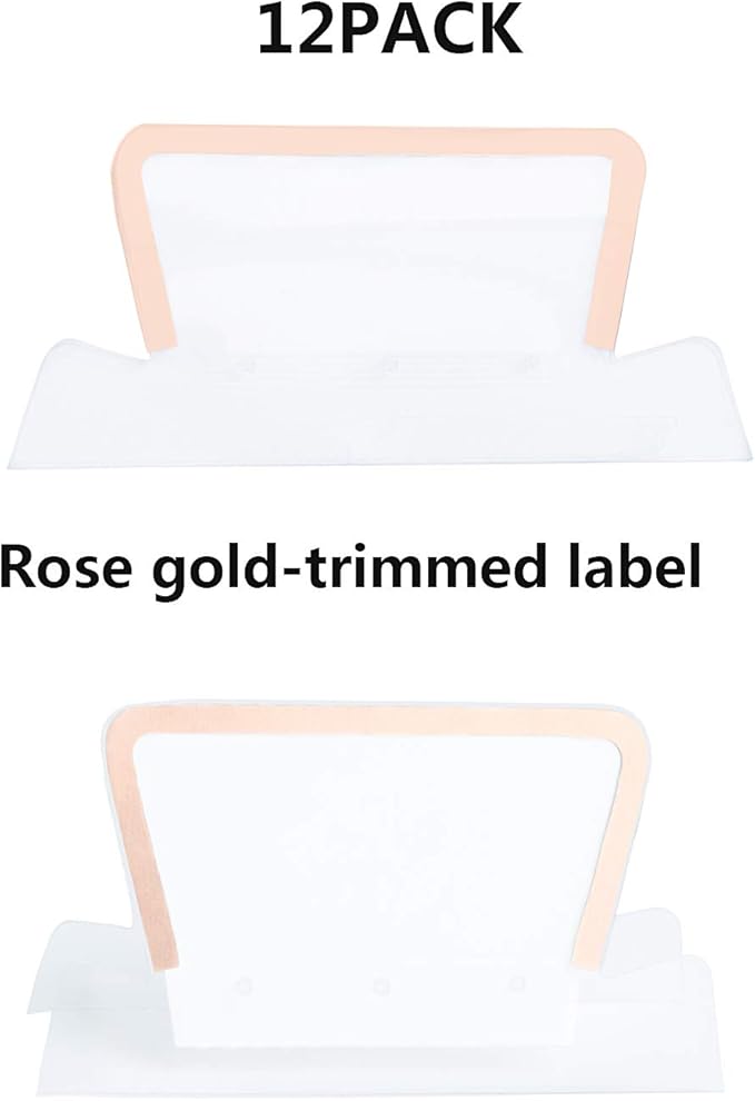 Y YOMA 12 Pack Rose Gold Hanging File Folders Letter Size Decorative File Folder Cute Pretty Hanging Folder Organizer for Filing Cabinet Office Home with 1/5-Cut Adjustable Tabs, 3 Marble Design