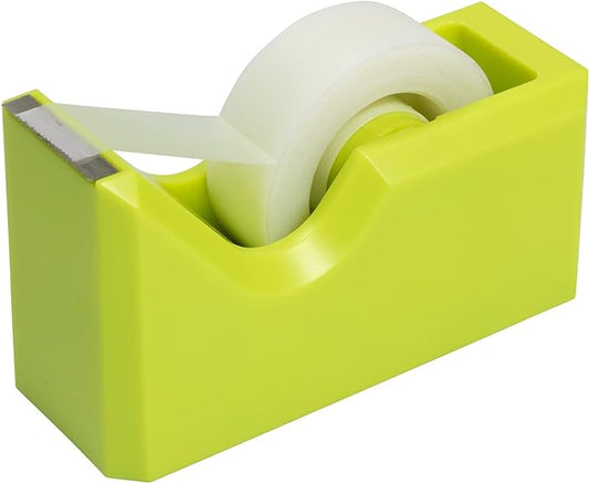 JAM PAPER Colorful Desk Tape Dispensers - Lime Green - Sold Individually