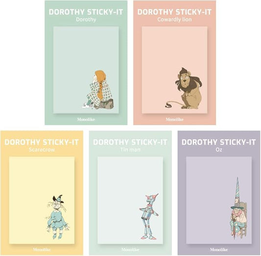 Monolike Dorothy Sticky-it - 5p Set Self-Adhesive Memo Pad 50 Sheets