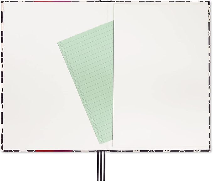 kate spade new york Take Note XL Notebook Journal, Vegan Leather Hardcover Journal, Diary Includes 168 Lined Pages, Spade Flower Stripe