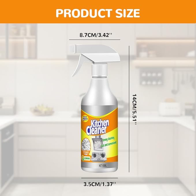 Kitchen Foam Cleaner, 2025 New All-Purpose Cleaner, Portable Grease Remover for Home Kitchen, Durable Stove Cleaners for Restaurant, Easy Clean Pot and Pan Cleaners for Housewife (2)