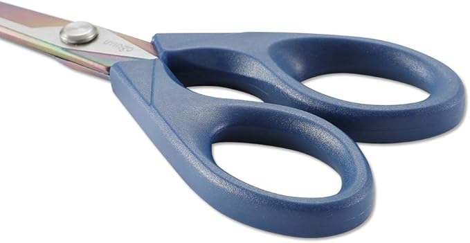 LIVINGO Scissors 7 Inch All Purpose Titanium Scissors Bulk 2 Pack, Left/Right Handed, Forged Stainless Steel Sharp Blade Shears Multipurpose for Home Offce School Student Sewing Fabric Craft Supplies