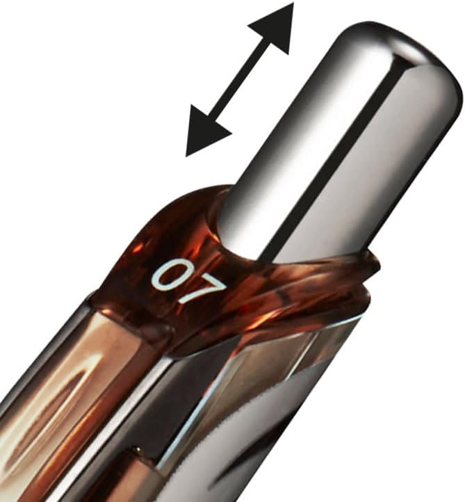 Pentel EnerGel RTX Retractable Liquid Gel Pen, (0.7mm) Metal Tip, Medium Line, Brown Ink, 12 pack (BL77-E)