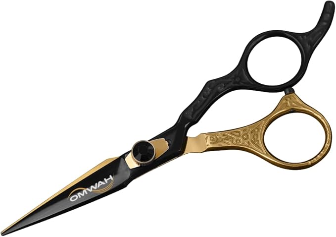 OMWAH - Professional 7.5" Hair Shear Made of Premium 440c Japanese Steel Scissors for Barbers and Salon Extreme Sharpness (Hair Scissors and Thinners Kit)