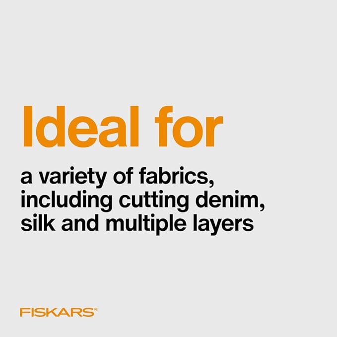 Fiskars All-Purpose Left-Handed Scissors, Gifts for Mom, Ergonomically Contoured, Stainless Steel, 8", Red