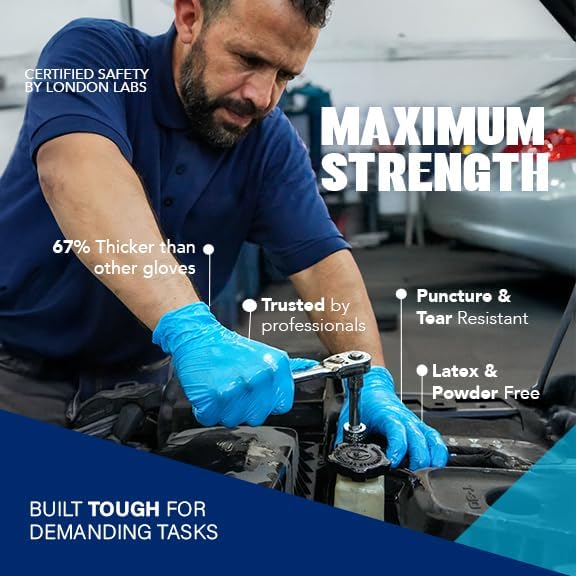 Nitrile Gloves, Blue, Small, Disposable, Latex-Free, Powder-Free, 100 Count
