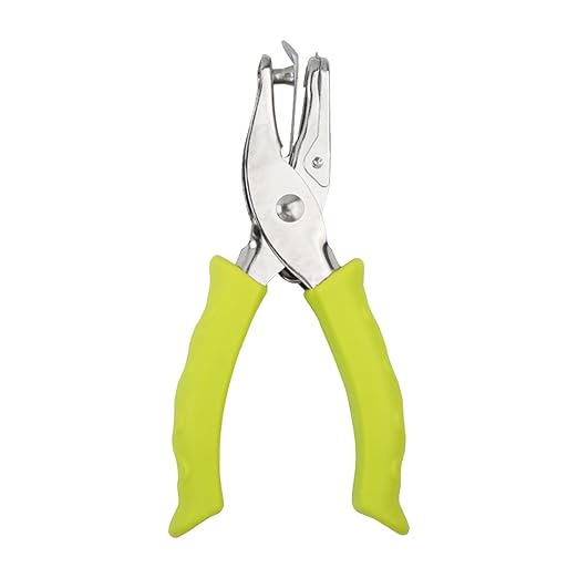 Single Hole Puncher - Mini Hole Punch with Soft Grip Handle, 1/4 Inch Single Hole Puncher for Crafts, Scrapbooks, 6 Sheets Capacity & Paper Mess Tray