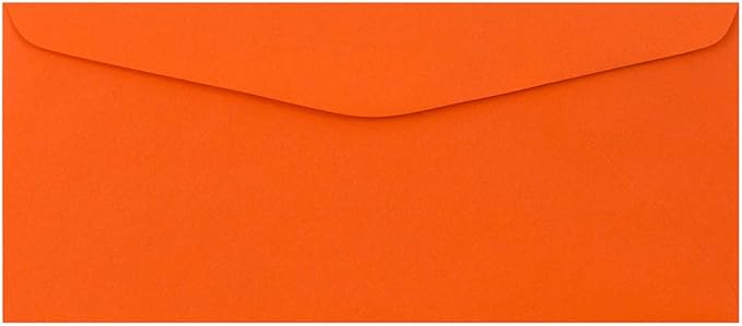 JAM PAPER #9 Business Colored Envelopes - 3 7/8 x 8 7/8 - Orange Recycled - Bulk 250/Box
