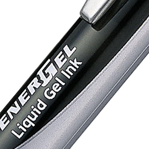 Pentel XBL77/2-A EnerGel Xm Retractable Gel Pen - Black (Pack of 2)