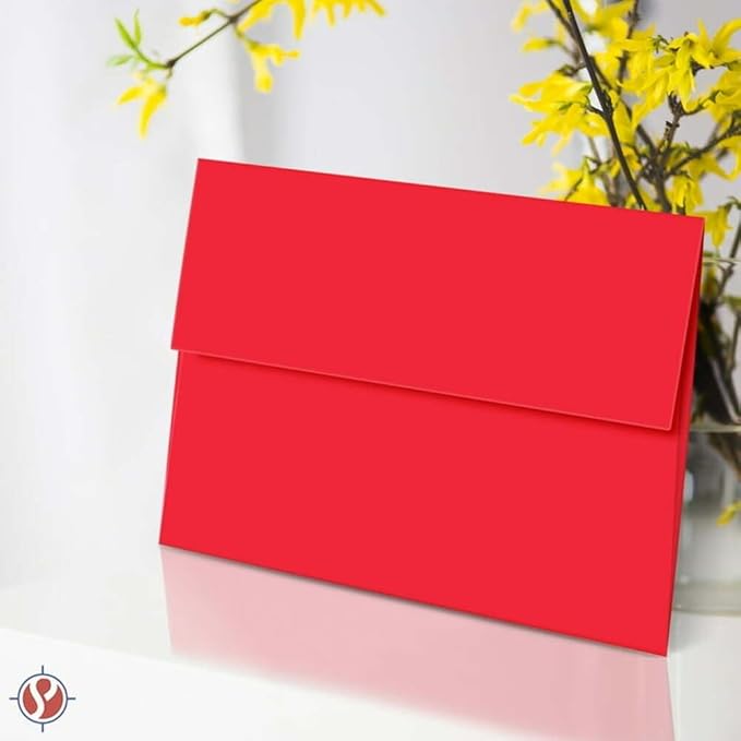 Limited Papers A2 Envelopes, Red, 100 Envelopes