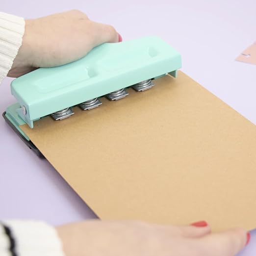 Craftelier - 4 Disc Planner Hole Punch | Adjustable Hole Puncher for Discbound Notebooks & Journaling Supplies | Punches up to 3 Sheets of 90 g/m2 | Aprox. Size 5.75" x 3.14" x 2.95"