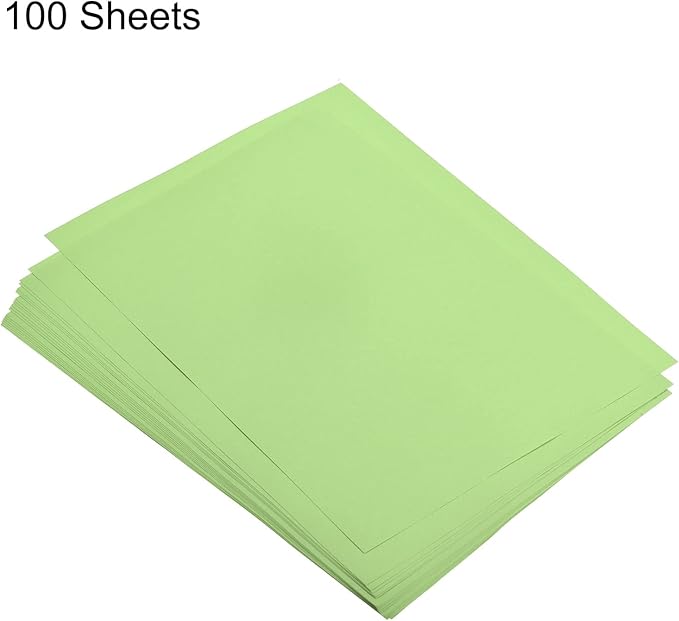 MECCANIXITY 100 Sheets Colored Copy Paper 8.5 x 11 Inch Printer Paper 80gsm Light Green for Office Printing, Document Copying, Invitations, Forms, Art Projects
