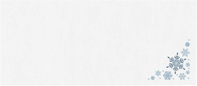 LUXPaper #10 Business Envelopes | Peel & Press | 4 1/8" x 9 1/2" | Snowflakes - White | 80lb. Text | 250 Qty