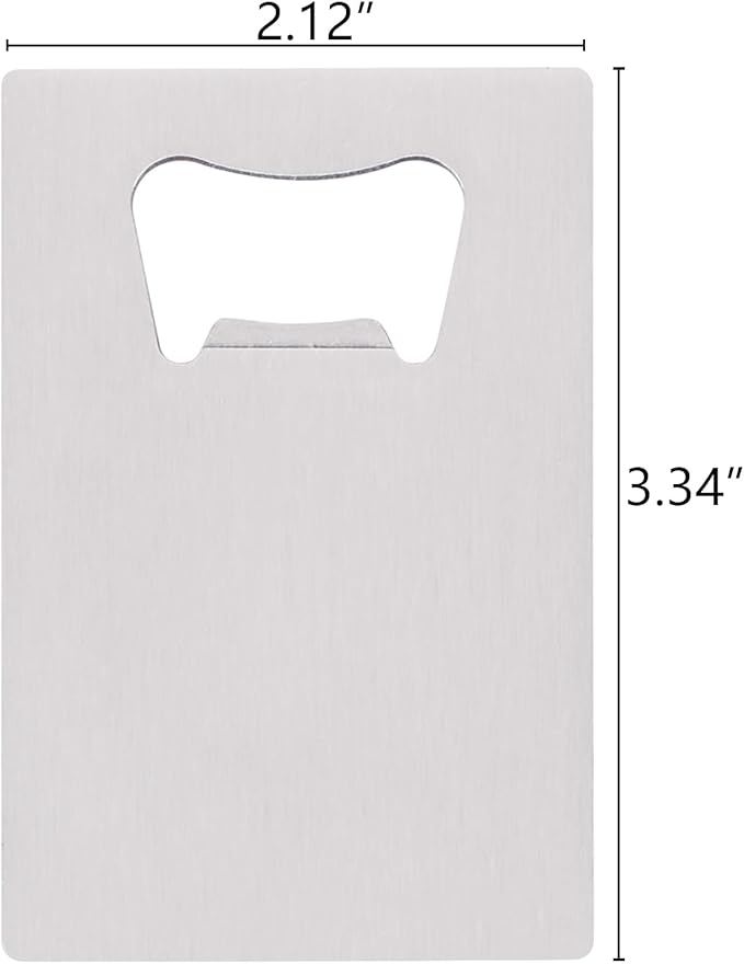 8-Pack Stainless Steel Card Bottle Opener, Beer Opener Card for Wallet