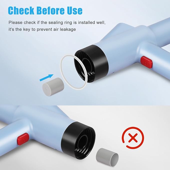 WOHPW Fast High Pressure Toilet Plunger with Real-Time Barometer | Heavy Duty Air Drain Blaster & Unclogger Tool for Bathroom, Toilets, Sinks, Tubs, Pipes | Clog Remover Kit & Toilet Snake Alternative