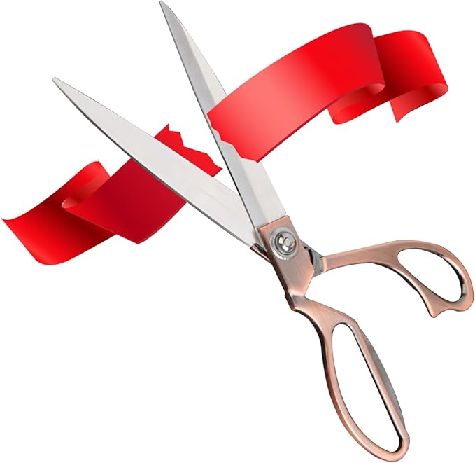 Antique Bronze Scissors All Purpose, Professional Cutting Tool for Cutting Fabric, Silk, Leather, Paper, Cordage, Stainless Steel 10.5" Heavy Duty Sharp Scissors for Office Home School