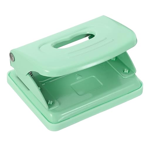 PATIKIL 1/4" 2 Hole Paper Punch, Metal Hole Puncher 8 Sheet Punch Capacity Adjustable Hole Punch for Office and Home Supplies, Green