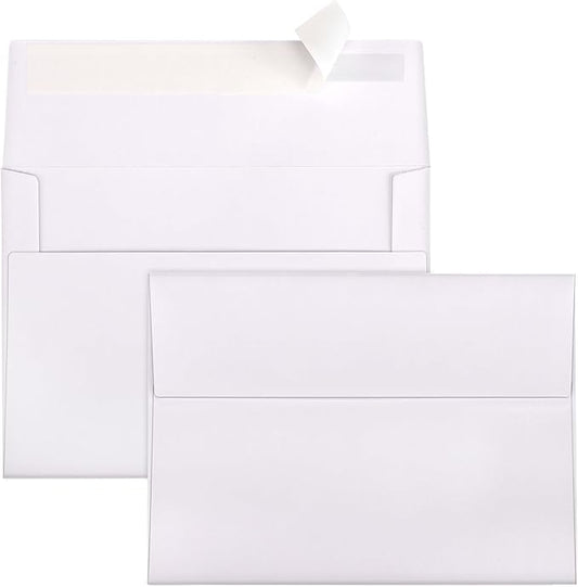 A6 Envelopes Self Seal 500 Pack - 4.75x6.5 White Invitation Envelopes Bulk for 4x6 Postcard, Wedding, RSVP, Thank You Notes, Announcements, Greeting Cards, Photos