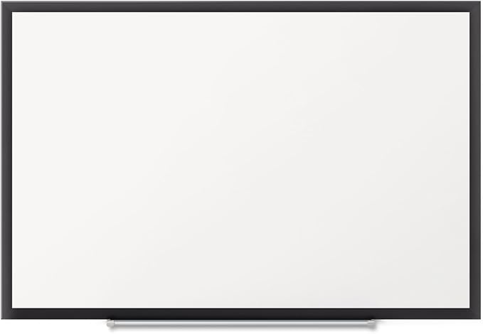 Quartet Magnetic Dry Erase White Board, 96"W x 48"H Whiteboard, Nano-Clean Surface Resists Ink Stains, Black Aluminum Frame (SM538B)