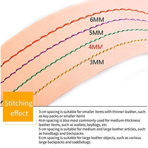 Alloy Steel 4pcs 6mm 1/2/4/6 Prong Lacing Diamond Stitching Chisel Hole Punches Tool,Sharp Pricking Iron Leather Craft Tool Sets DIY Handwork