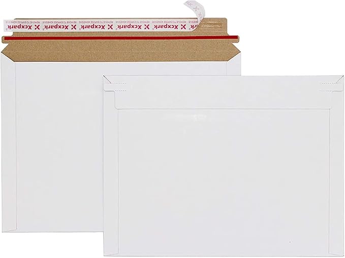 25 Pack Rigid Mailers, 9.5x12.5 inches Self Seal Photo Document Mailers Premium Cardboard Keep Flat Envelopes for Photos Pictures Papers Files CD
