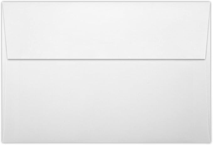 LUXPaper A8 Invitation Envelopes | Peel & Press | 5 1/2" x 8 1/8" | White Linen | 80lb. Text | 50 Qty