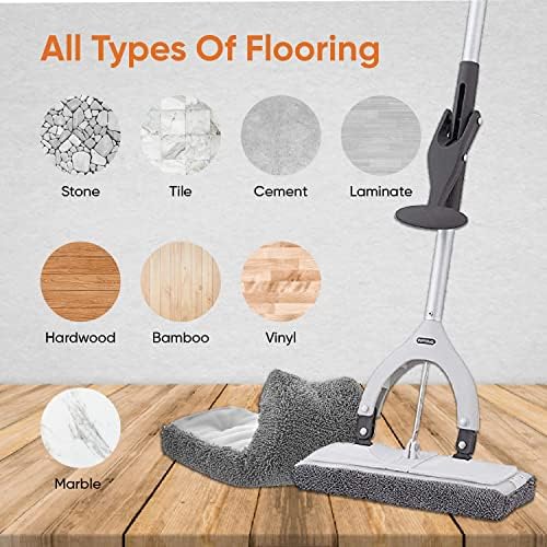 Superio Microfiber Mop Head Replacement for Self-Wring Miracle Mop, Microfiber Cleaning Pad, Mop Refill, Self Wringing Mop (6 Pack)