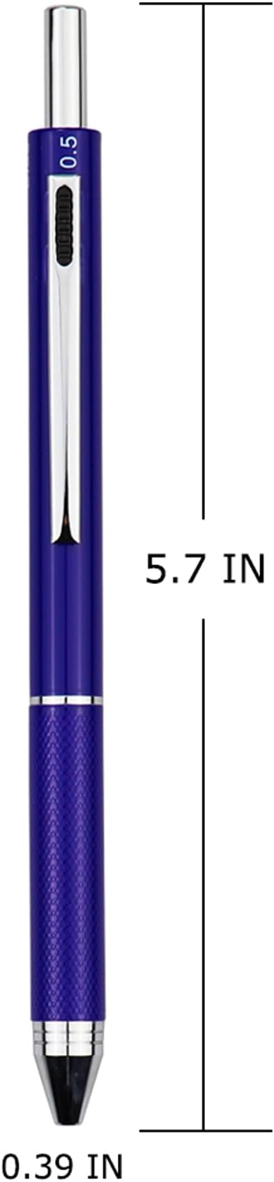 DUNBONG 4 in 1 Multicolor pen, Metal Cased Multifunction Pen, 0.5mm Mechanical Pencil, Red, Blue and Black Ball Pen, 1-Count (Blue)