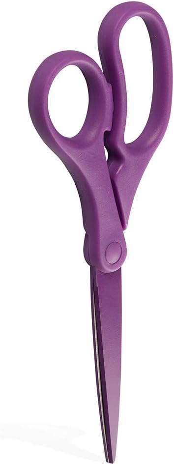 JAM PAPER Multi-Purpose Precision Scissors - 8 Inch - Purple - Ergonomic Handle & Stainless Steel Blades - Sold Individually