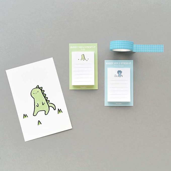 Monolike Buddy Ver.2 Sticky-it - 5p Set Self-Adhesive Memo Pad 50 Sheets