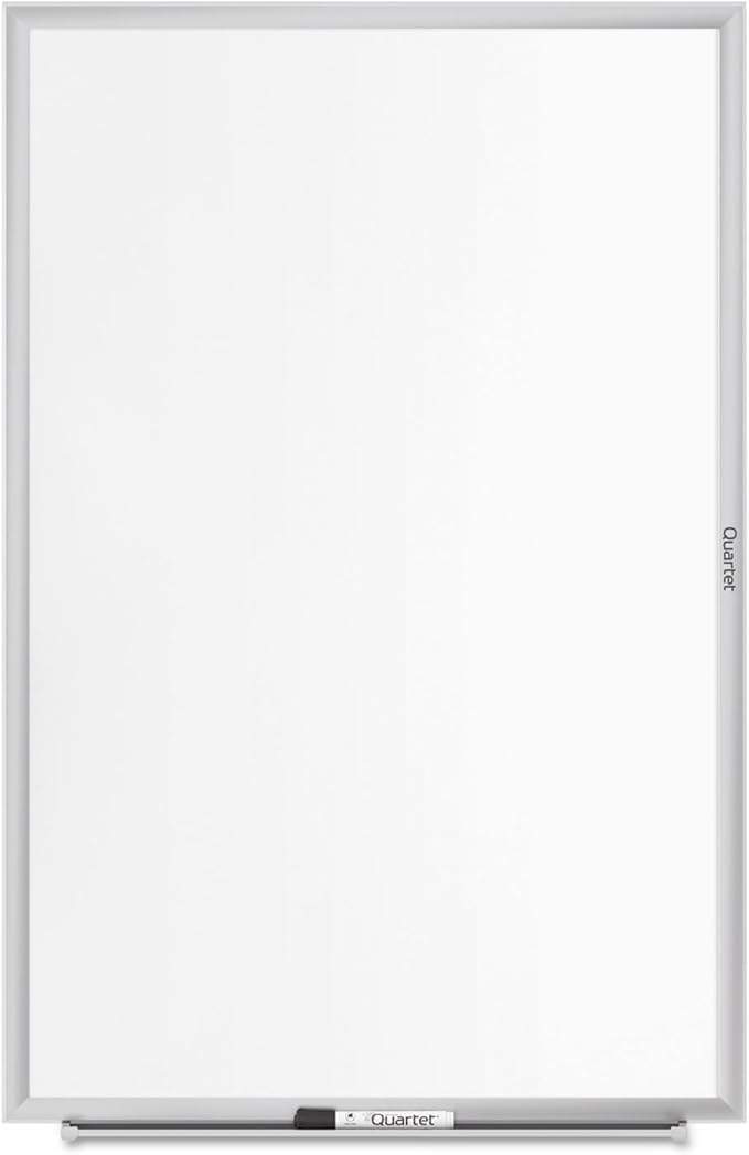 Quartet Magnetic Dry Erase White Board, 48"W x 36"H Whiteboard, Nano-Clean Surface Resists Ink Stains, Silver Aluminum Frame (SM534)