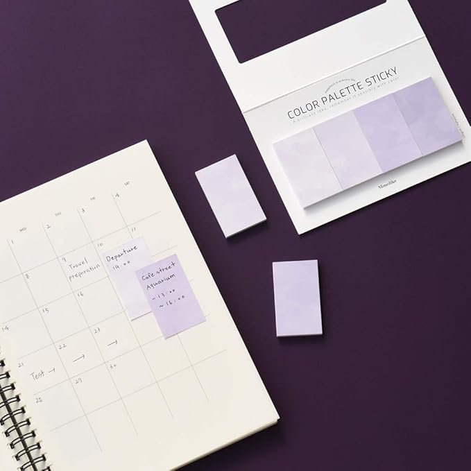 Monolike Color Palette Sticky Color Painting 400 A Set 4P - Self-Adhesive Memo Pad 30 Sheets