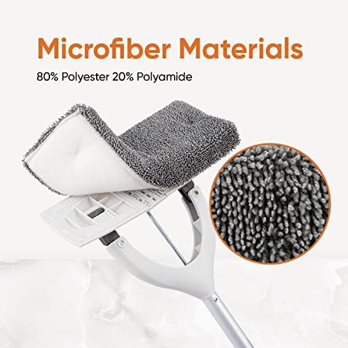 Superio Microfiber Mop Head Replacement for Self-Wring Miracle Mop, Microfiber Cleaning Pad, Mop Refill, Self Wringing Mop (6 Pack)