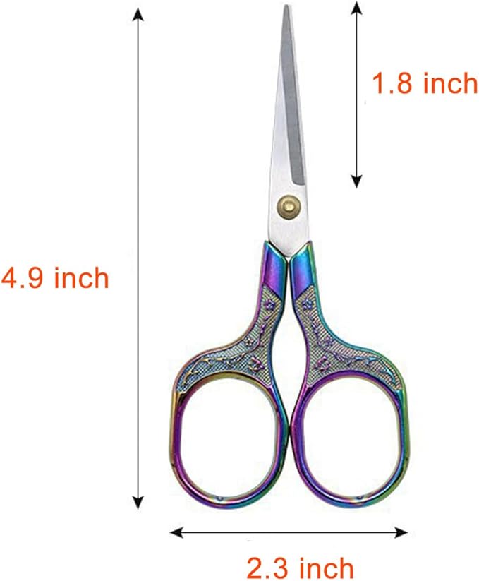 Mini Scissors Stainless Blade Metal Handle 2 Pack Office School Classroom Student Teacher Crafting Fabric Sewing Gift Wrapping All Purpose