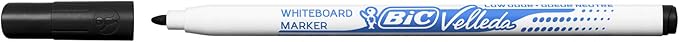 BIC Velleda 1721 Whiteboard Markers - Assorted Colours, Pack of 4, Dry Erase Pens for School or Office