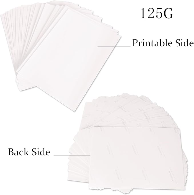 Sublimation Paper 8.5x11 Inch, 100 Sheets, Compatible with Sublimation Printer and Ink, 125g