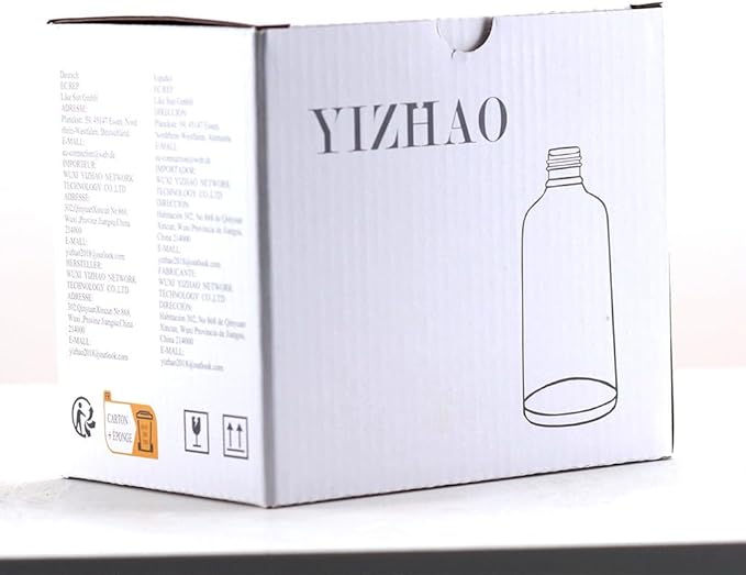 YIZHAO Amber Glass Dropper Bottle 1oz, Tincture Bottles with Glass Dropper, for Essential Oils, Aromatherapy, Cosmetic, Laboratory, Pharmacy, Liquids, Travel –6 Pcs