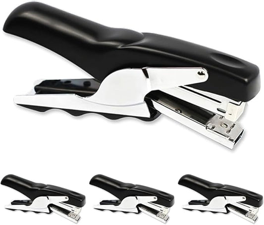 Stapler with 1000 Staples-Plier Stapler Save 60% Power,Good for Stapling at Home School or Warehouse (Black 4 Pack)