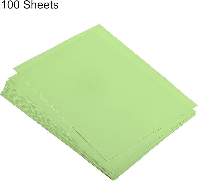 MECCANIXITY 100 Sheets Colored Copy Paper 8.3 x 5.8 Inch Printer Paper 80gsm Light Green for Office Printing, Document Copying, Invitations, Forms, Art Projects