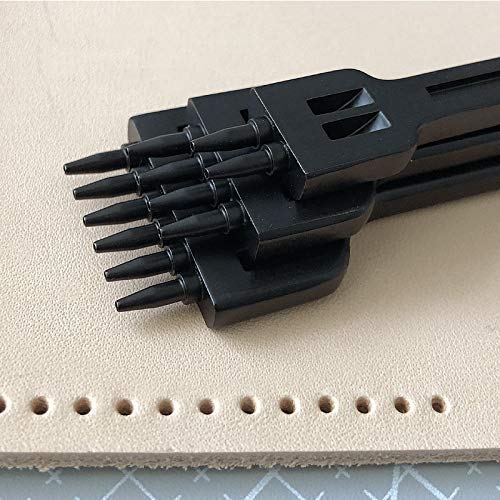 5mm 2/4/6 Claw Tooth Leather Stitching Chisels Round Hole Punching Tool Set for DIY Leather Craft