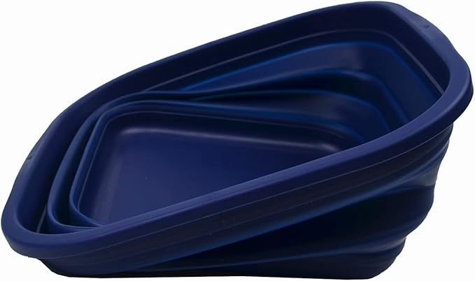 SAMMART 5.5L (1.4 Gallons) Collapsible Tub - Foldable Dish Tub - Portable Washing Basin - Space Saving Plastic Washtub (Royal Blue, 1)